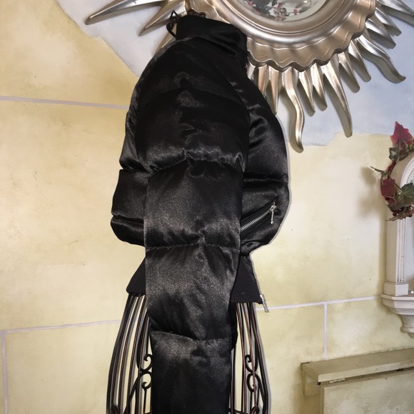 Express crop puffer coat jacket black XS - Picture 2 of 5